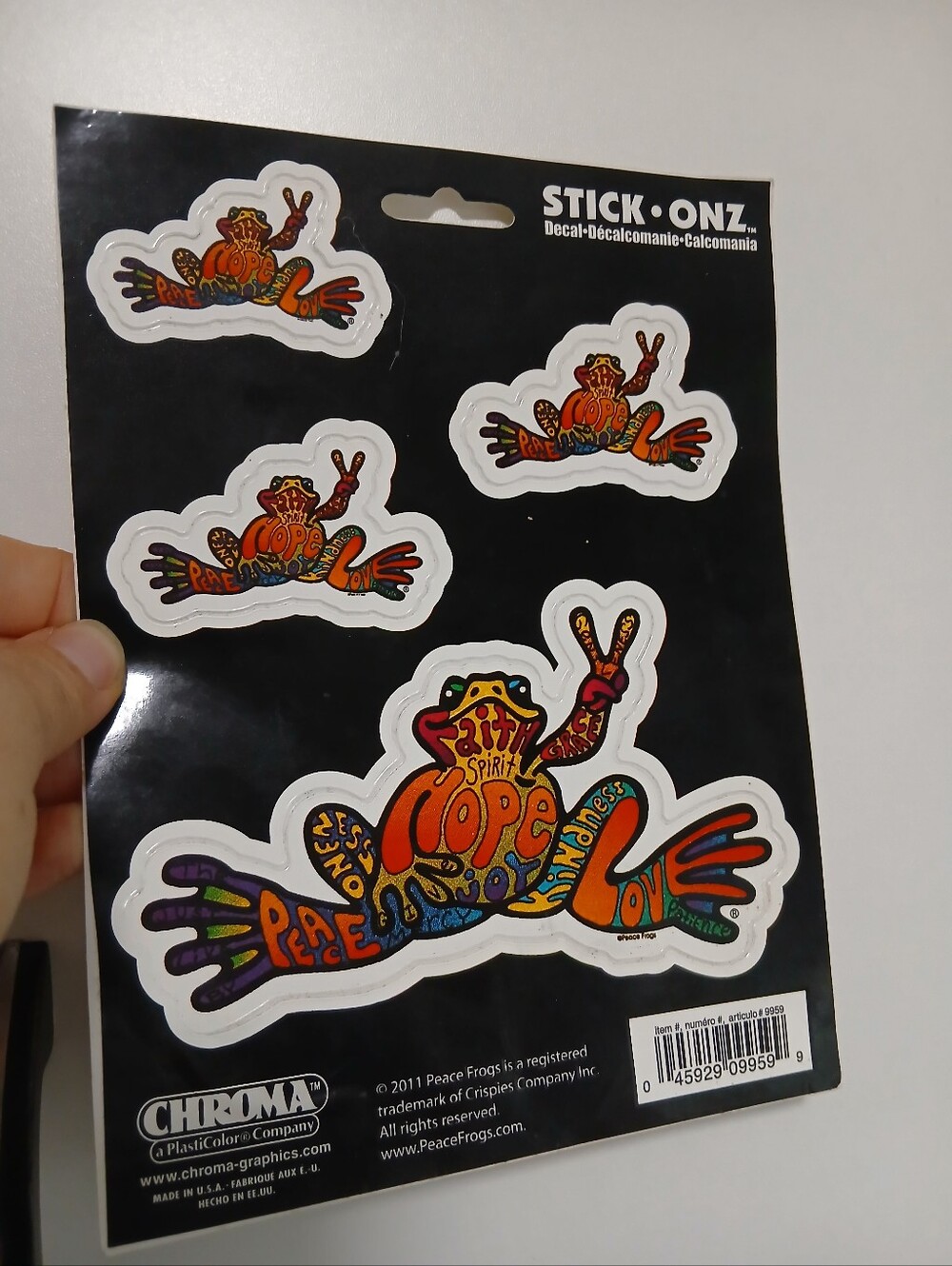 2/$14 Decals Frog Groovy Peace Love Stickers